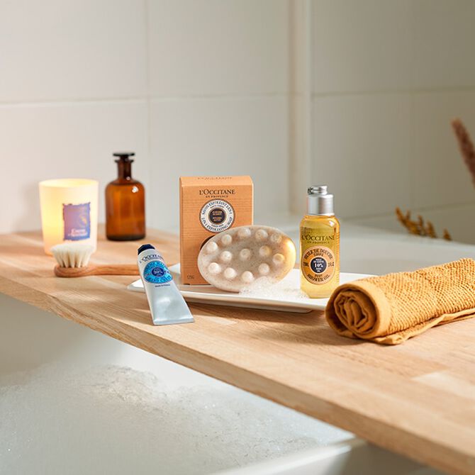 Jabón exfoliante 2-en-1 Karité