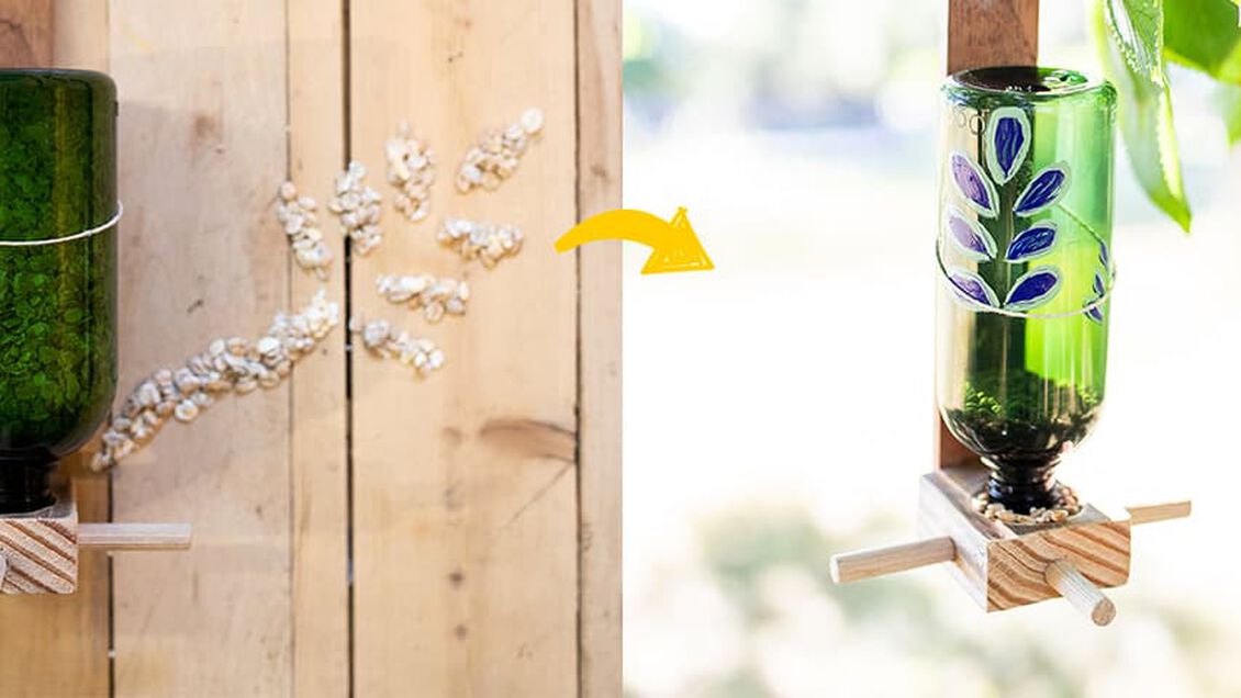 Leyendo TRANSFORMA TU BOTELLA DE CHAMP&Uacute; VAC&Iacute;A EN UN COMEDERO DE AVES