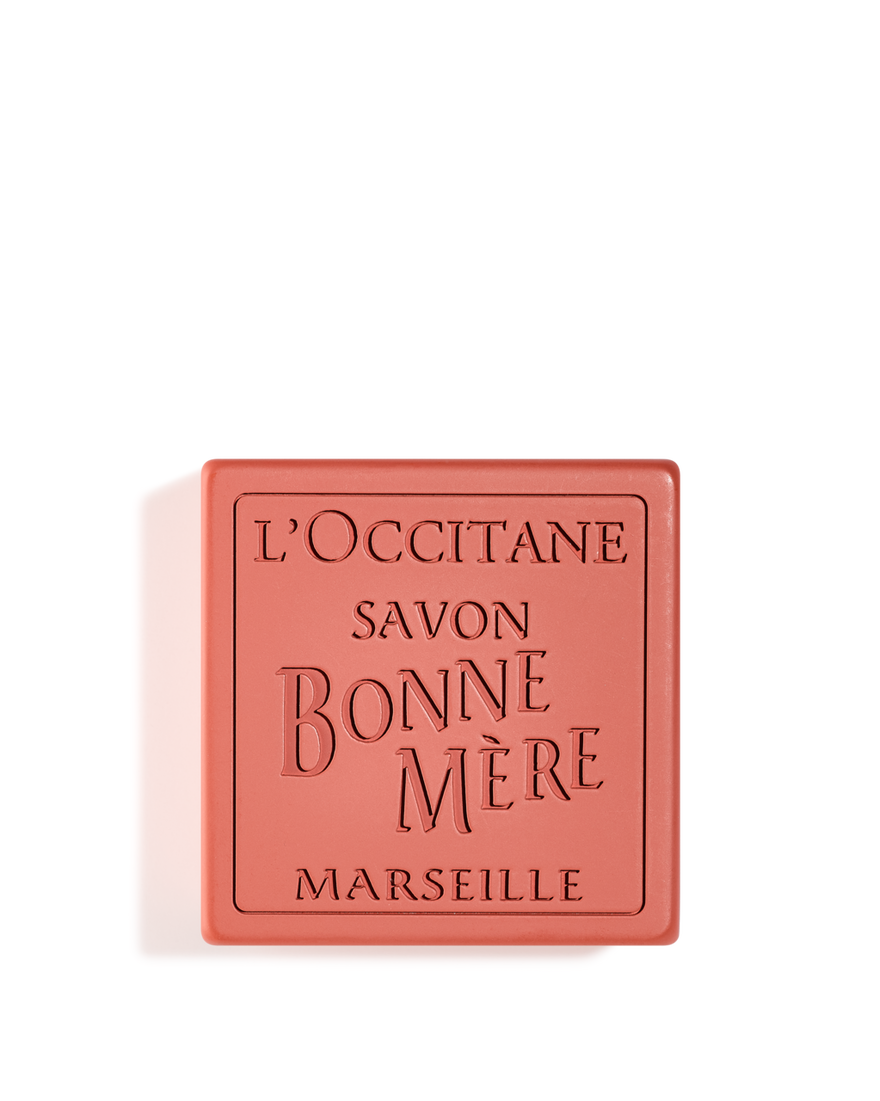 Jab&oacute;n S&oacute;lido Ruibarbo & Albahaca - Bonne M&egrave;re 100 gr | L&rsquo;Occitane en Provence