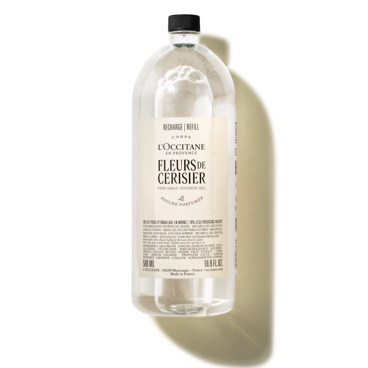 Recarga Gel de Ducha Fleurs de Cerisier 500ml - L'Occitane en Provence
