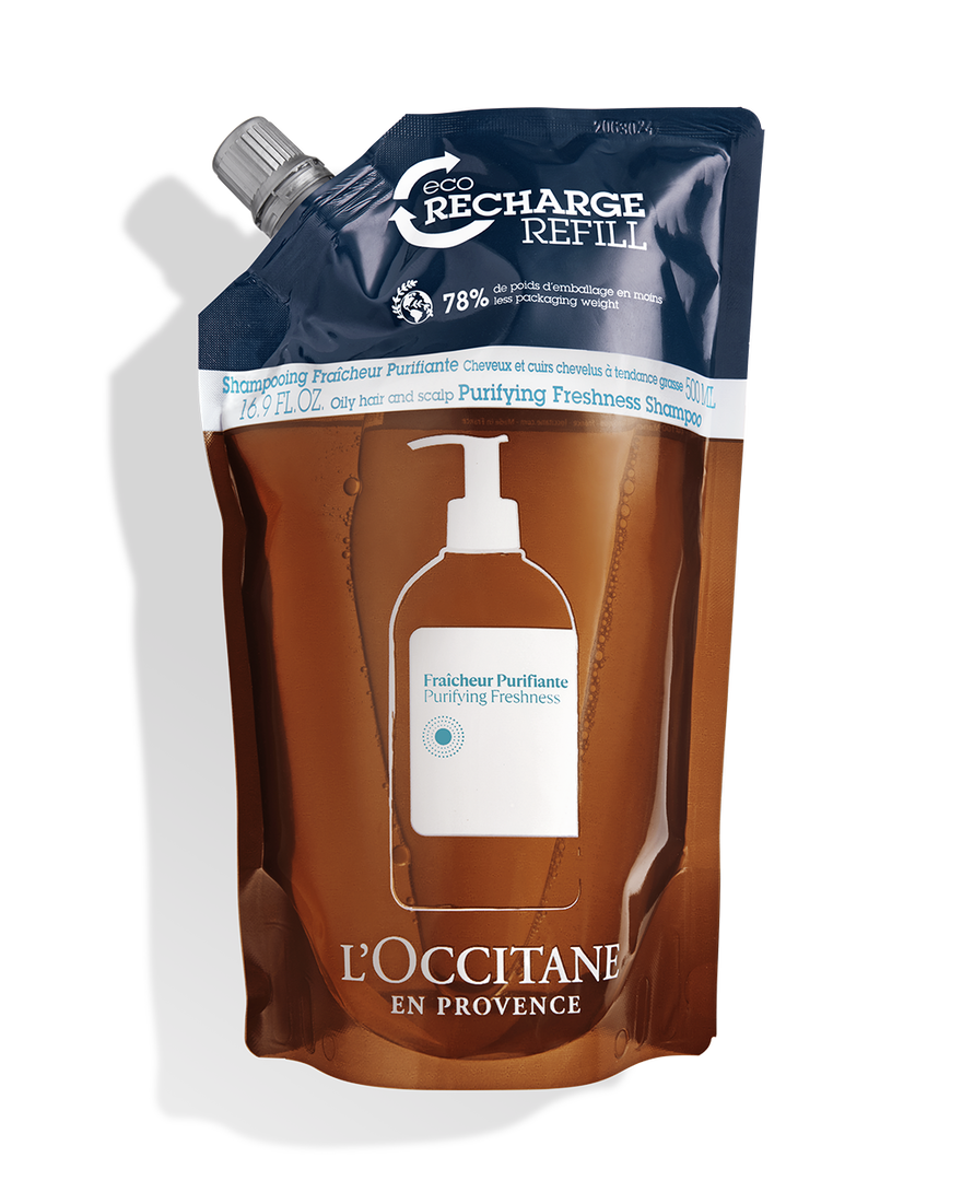 Recarga Champ&uacute; Frescor Revitalizante Aromacolog&iacute;a 500 ml | L&rsquo;Occitane en Provence