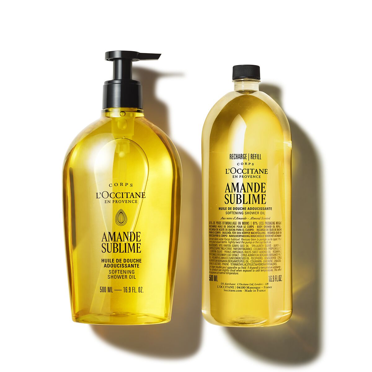 Dúo Aceite de Ducha Almendra 500ml y su Recarga - L'Occitane en Provence