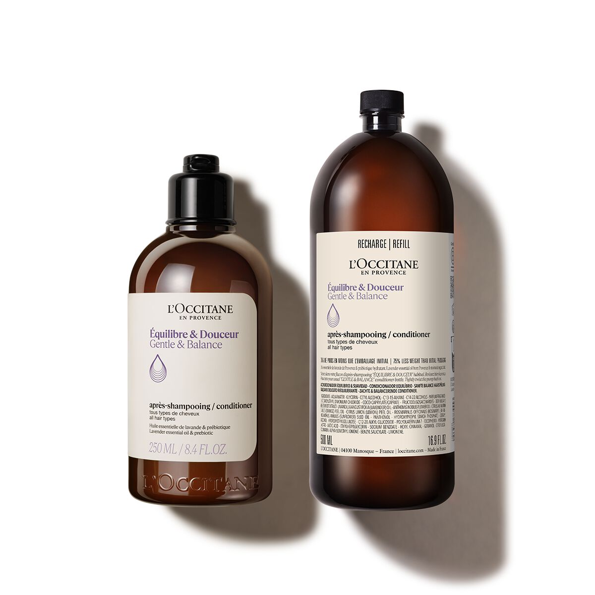 Dúo Acondicionador Equilibrio & Suavidad 250ml y su Recarga de 500ml - L'Occitane en Provence
