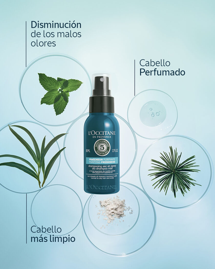 Vista 5/6 de Champ&uacute; Seco en Spray Frescor Revitalizante Aromacolog&iacute;a, , RECT
